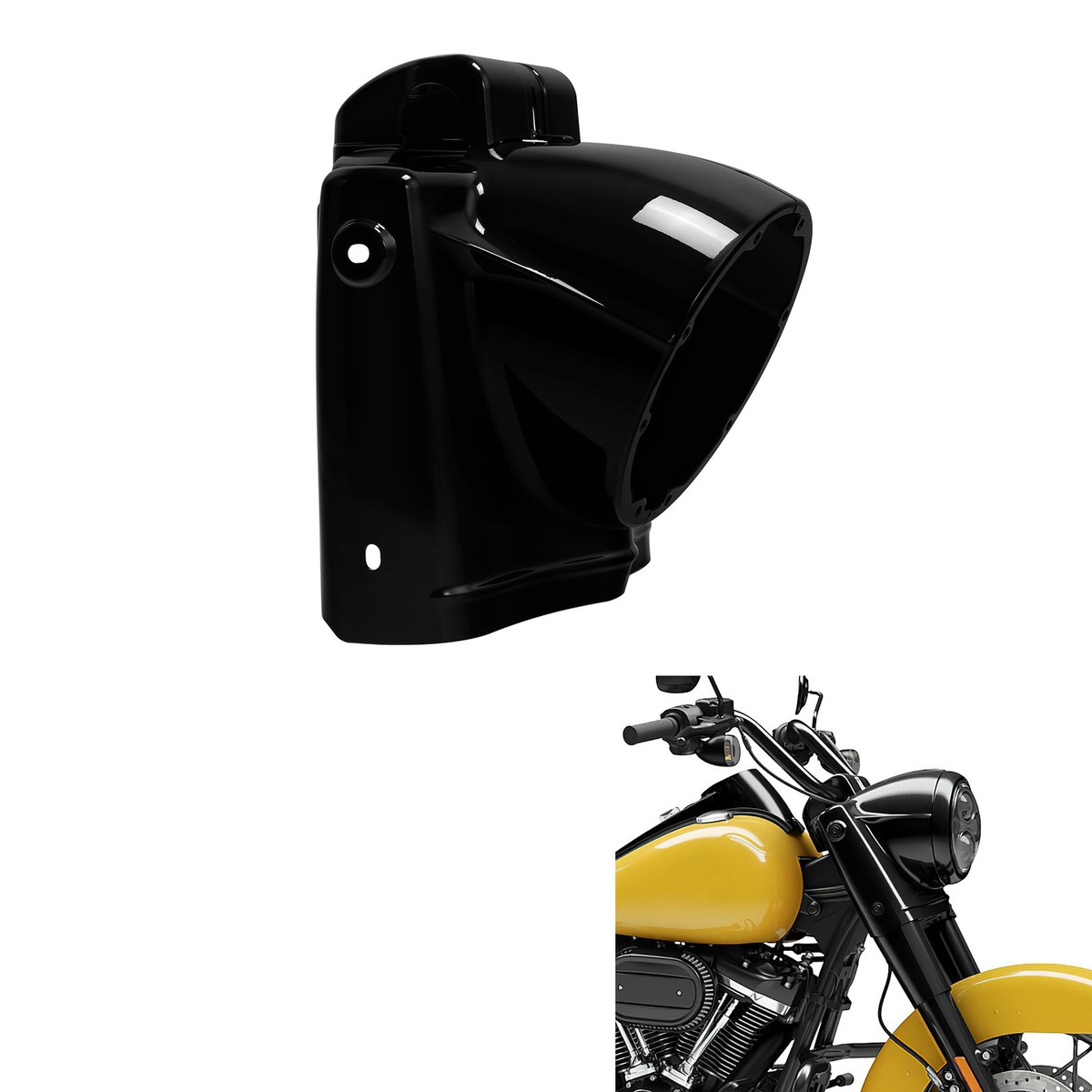 7'' Round Headlight Nacelle Cover Fit For Harley Touring Road King