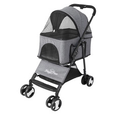 Large Pet Stroller Pram Dog Carrier Trailer Stroller Travel Walk Carrier with De