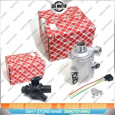 FEBI Electric Water Pump with Thermostat Kit For BMW 328i 525xi X3 528i 530xi X5