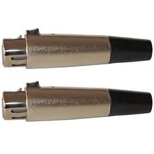 2 PACK 3 pin female XLR pa snake XLR replacement jack mic microphone connector