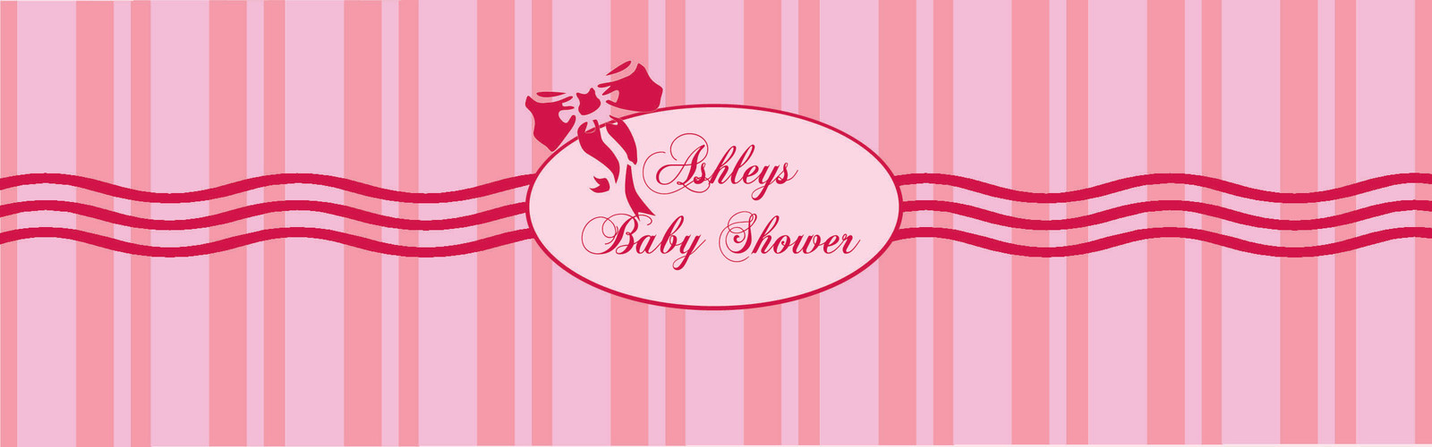 25 Its A Girl Baby Shower Birthday Celebration Water Bottle Labels 8"x2" wrap