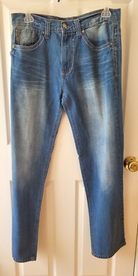 Ecko Jeans Mens Size 32x32 Blue Denim Straight Leg Relaxed Fit Y2K Streetwear 