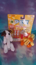 1998 00's Pez Key Chain Lot Basic Fun Elephant And Barnyard Friends Duck and Dog