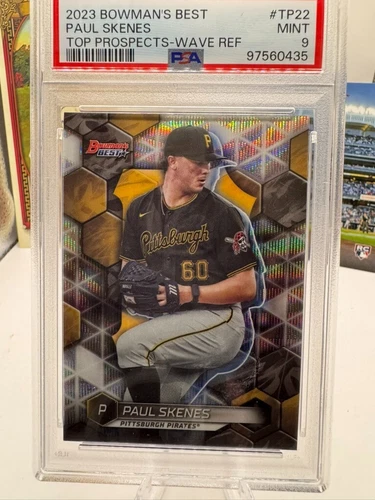 2023 Bowman's Best - Top Prospects Wave Refractor #TP-22 Paul Skenes (RC) psa9