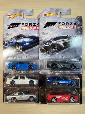 Hot wheels Forza Horizon 4 Full Set x 6 Neu auf Bilderkarten Porsche BMW Lambo