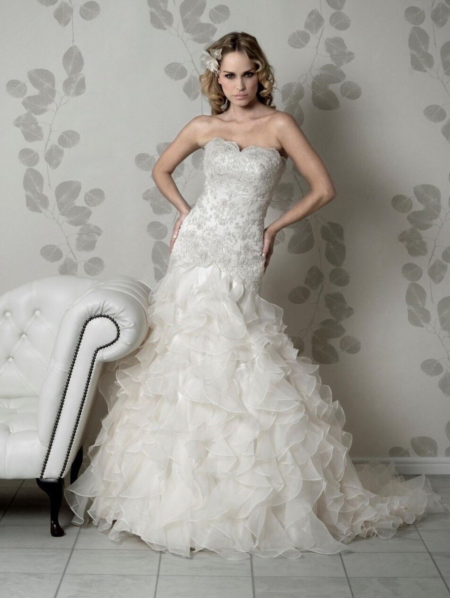 Amanda Wyatt Champagne Wedding Dress Madrid Will Fit Size 10