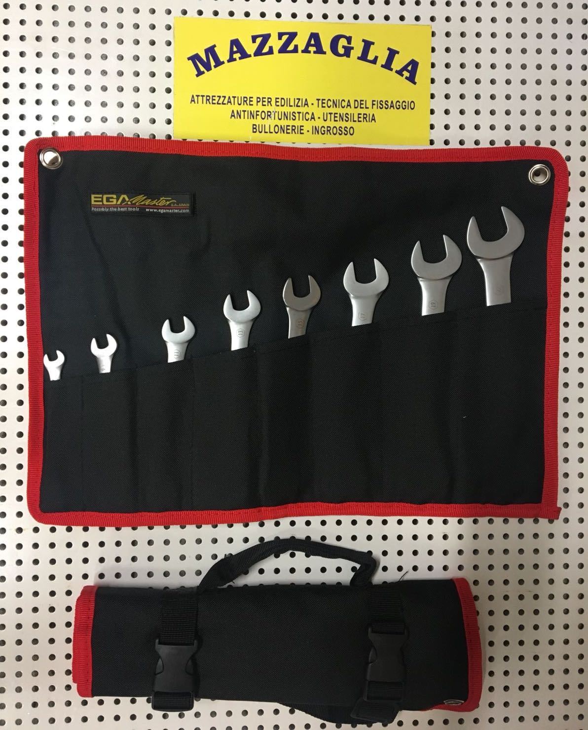 EGA MASTER SET 8 CHIAVI FISSE CROMATE SATINATE cod. 69249