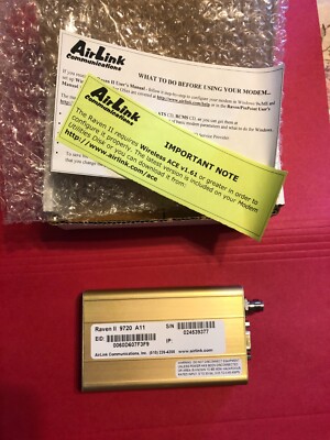 Airlink CDPD Raven ll Digital Cellular Modem With Power Supply