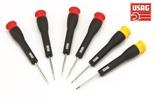 USAG 341 SH6 SERIE MICRO GIRAVITI DI PRECISIONE A CROCE E TAGLIO P. OCCHIALI EC