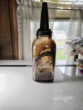 Antique Half Gallon Oil Spout & Ball  Perfect Mason Jar Rare 1926
