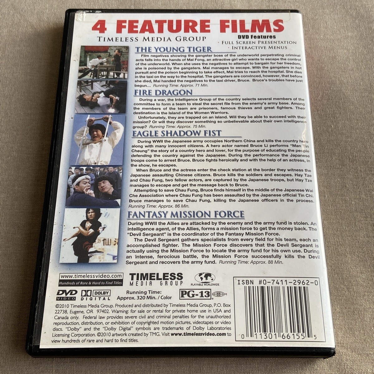 Young Tiger / Fire Dragon / Eagle Fist / Mission (DVD 4-Film
