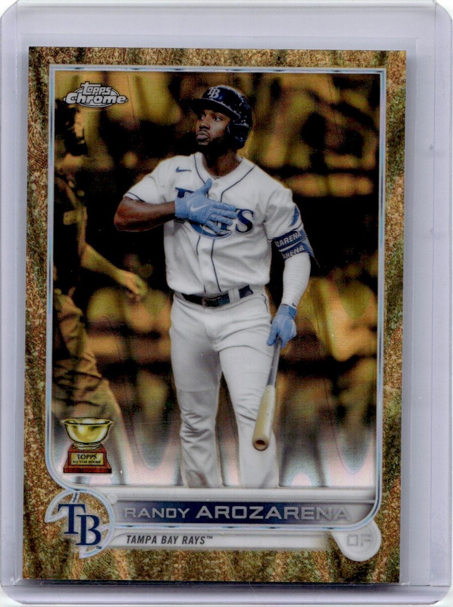 2022 Topps Gilded Collection RayWave Gold Etch Randy Arozarena 18/25 Tampa Bay