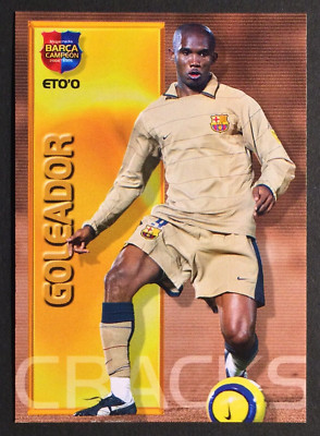 2004-05 Panini Megacracks Barca # 93 Samuel Eto'o Crack Goleador Barcelona card