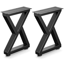 16" Metal Bench Desk and Coffee Table Legs Heavy Duty Furniture Legs Black En...