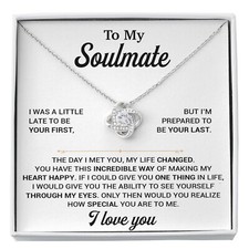 To My Soulmate Necklace, Soulmate Gift, Gift For Girlfriend, Christmas Gift