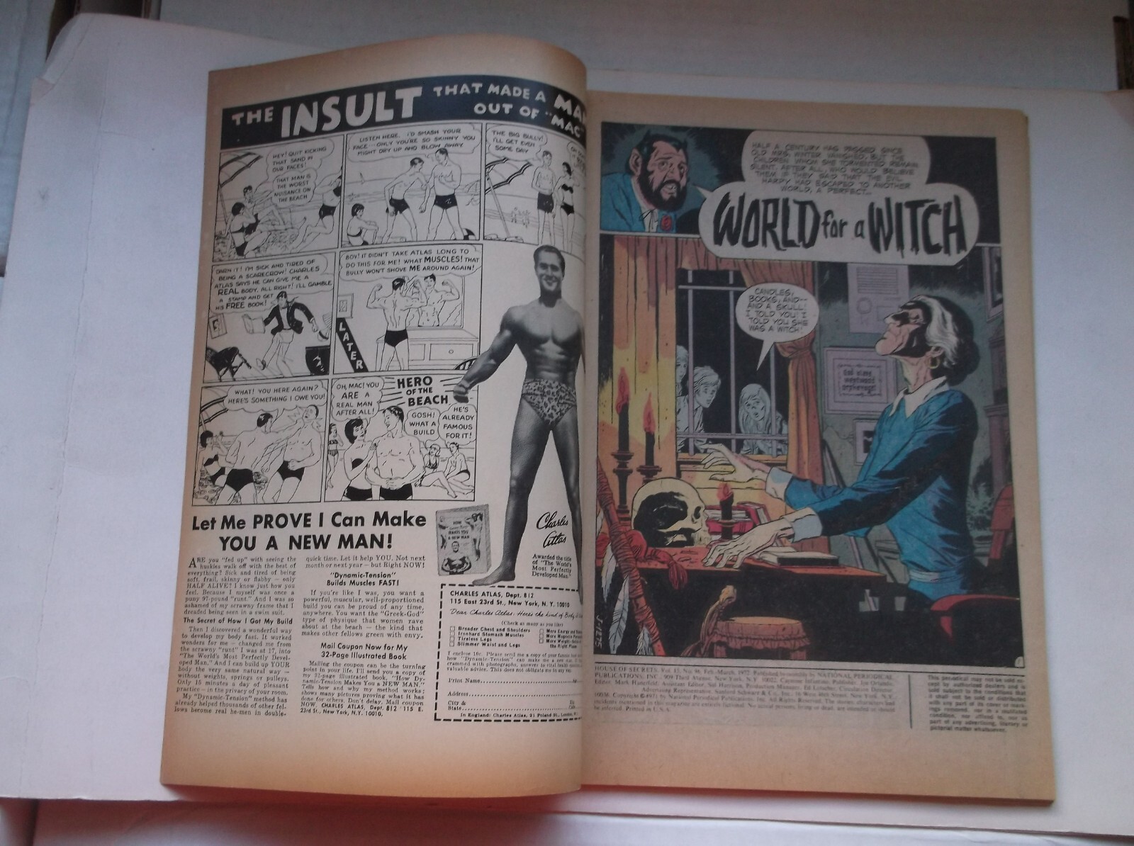 DC: HOUSE OF SECRETS #96, CREEPY BERNI WRIGHTSON'S COVER, 1972, VF- (7.5)!!!