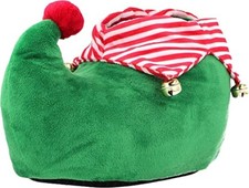 Christmas Elf Slippers Matching Family Jingle Bell Novelty Adults Kids 28-45