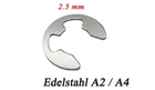 2.5mm E-CLIP external circlip circlip for shaft DIN 6799 stainless steel M 2.5