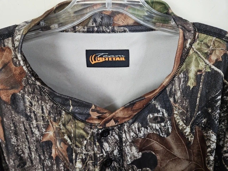 TEAM WHITETAIL SCENTINHIBITOR Break Up CAMOUFLAGE HUNTING HENLEY SHIRT 3XL XXXL - Image 3 of 4