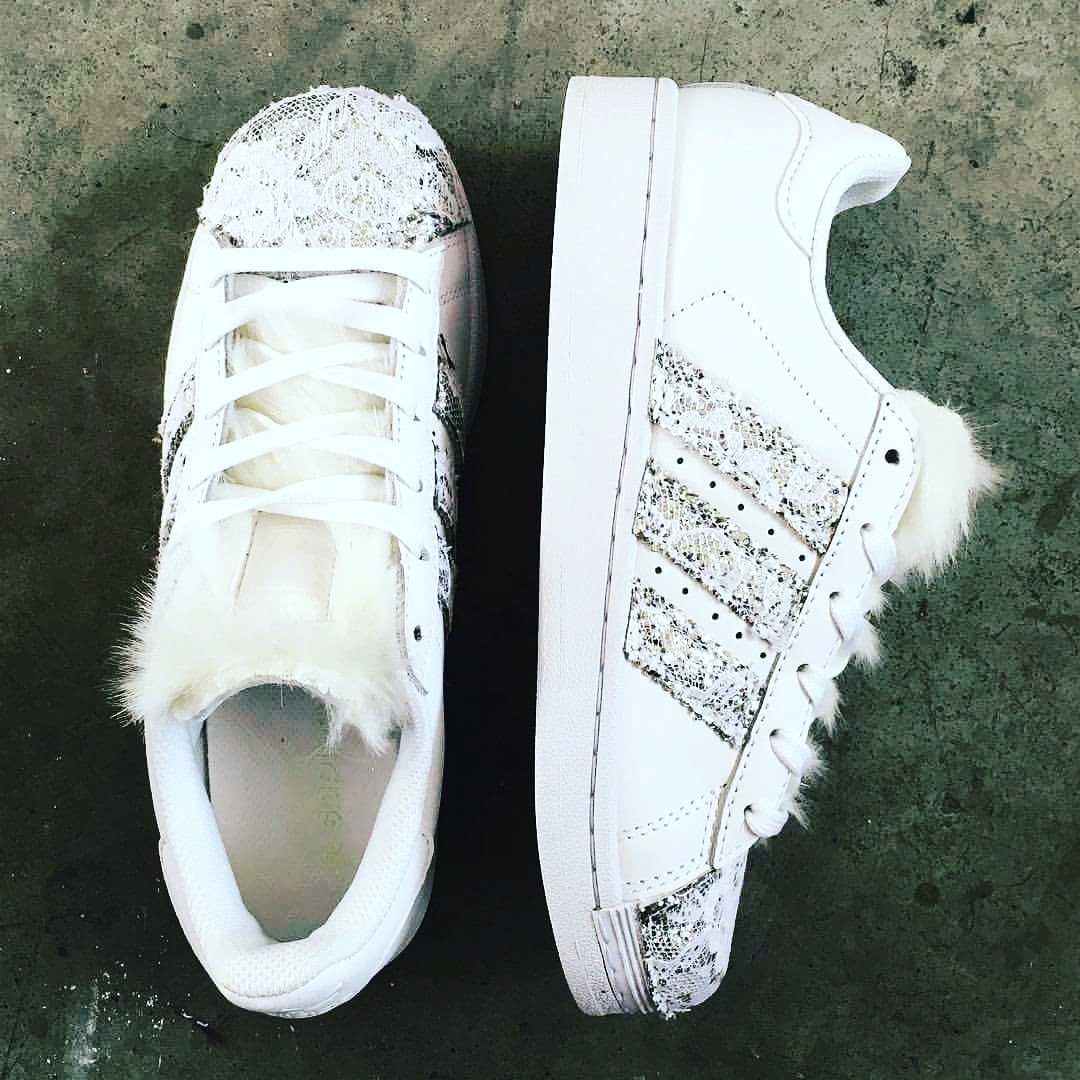 glitzer adidas superstar silber weiß