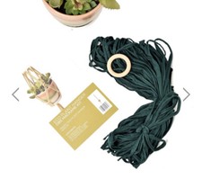 Make Market MACRAME HANGING BASKET Starter Craft Kit DIY Dona Bela Shreds Green