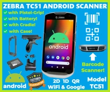 ✅Zebra TC51 Android Barcode Scanner 2D/1D/QR, Cradle + Trigger Handle Bundle!🔥⭐