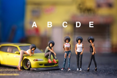 Miniature Figure Tank Top Sista Scale H0 1/87 or Scale 1/64 Hotwheels - 第 1/2 張圖片