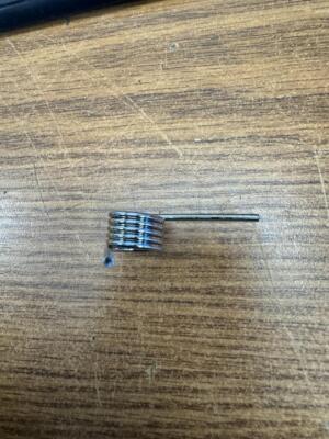 Torsion Spring, 90 Deg, 0.288OD, Leg Length: 1.0 in QTY 50 GHGC-D18