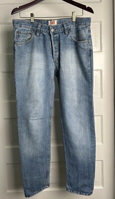 Vintage Levi's 501 4 Button Fly 33x32/34 Straight Leg Jeans Made