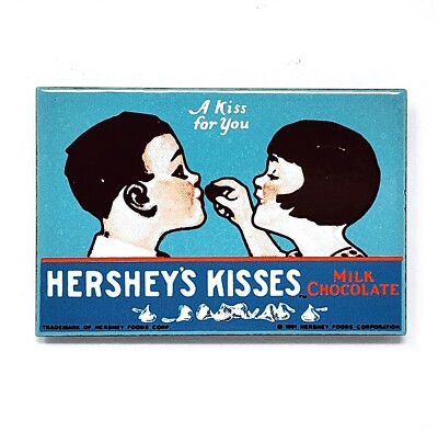 Vintage HERSHEY'S KISSES A Kiss For You MAGNET Ande Rooney NEW Hershey Chocolate