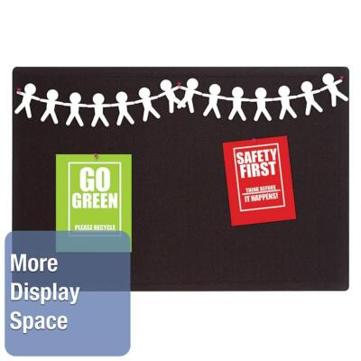 Bulletin Board, Fabric, 4' x 3', Frameless, High-Density Fiberboard, Oval Office