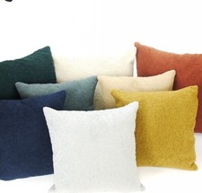 Fleece Cushion Cover Plain Soft Small or Large Made from  Recycled Fibre