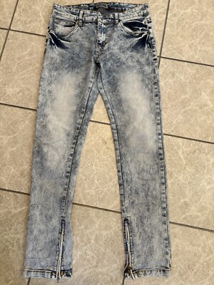 CJ Black Premium Men's Jeans Size 30x32  Blue Skinny Flex zipper bottom 