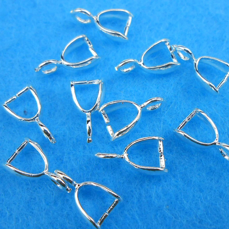 Wholesale 10PCS DIY Silver Jewelry Making Findings Connectors Pinch Bails Clasp - Image 2 of 3
