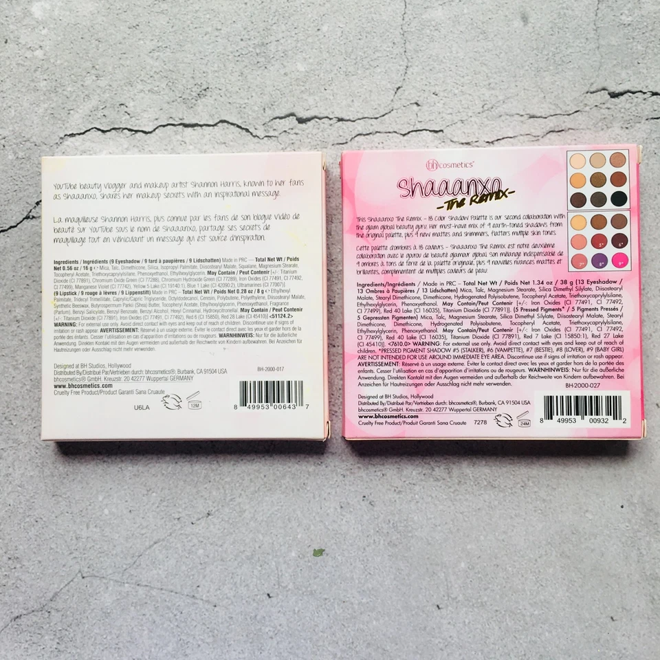 BH Cosmetics Shaaanxo 18 Color + Remix Eyeshadow Palette Lot of 2 NEW - Image 2 of 4