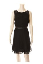 ANN TAYLOR for Kate Hudson black polka dot dress Sz 8