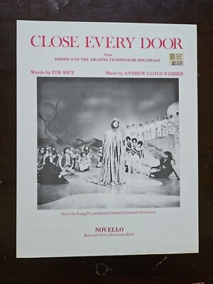 Close Every Door 1974 Sheet Music Joseph And The Amazing Technicolor Dreamcoat