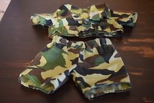 Build A Bear Workshop Green Camo Camouflage Military Army BABW Outfit Clothes