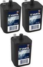 3 x Varta V431 4R25 6V 8500mAh Blockbatterie Zink Kohle Baustellenleuchte