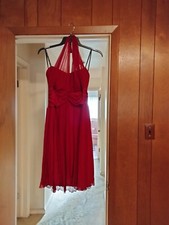 David's Bridal db studio red halter dress NWT