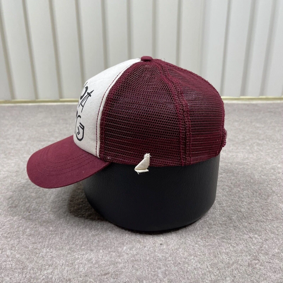 Gorra Billabong para mujer roja malla camionero cierre a presión logotipo deletreado Y2K vintage Foto 4 de 4