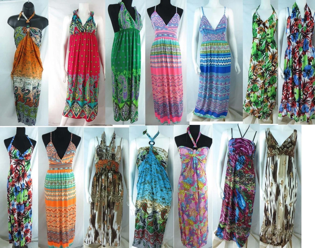 6 wholesale bulk lot retro dress resort wear casual dresses eBay