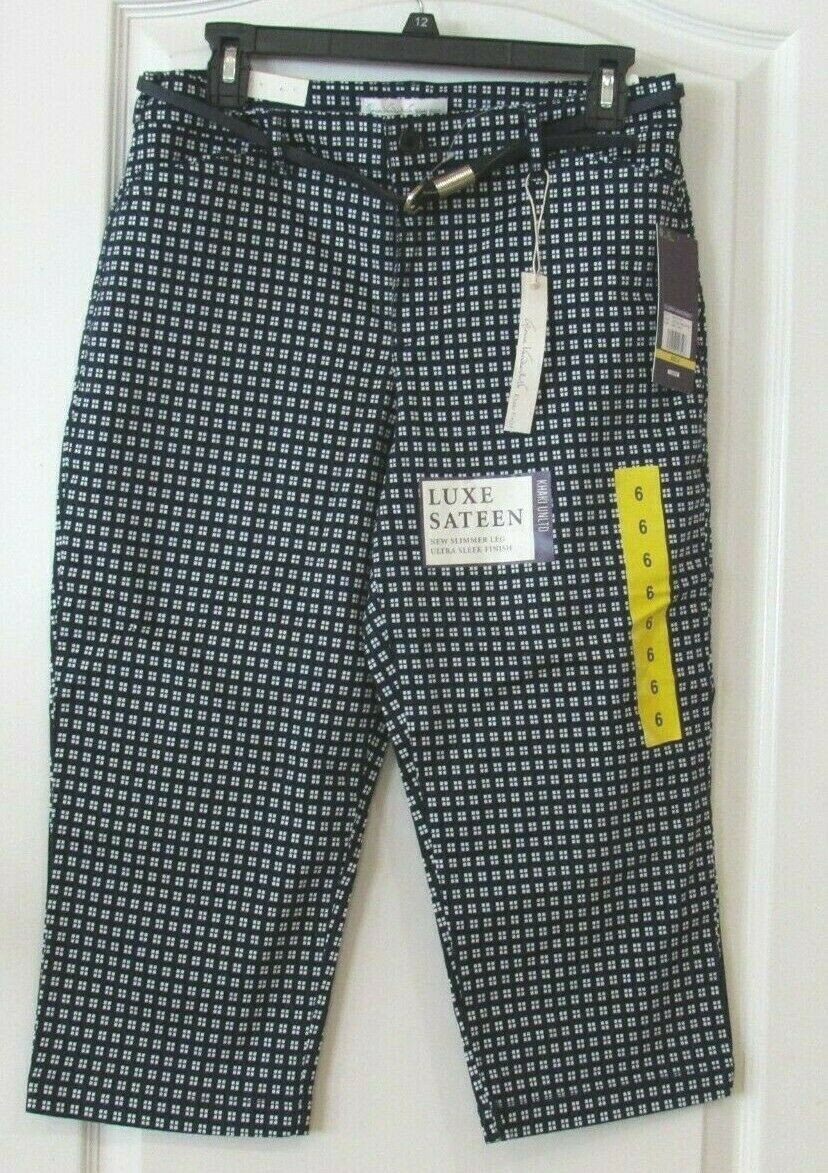 Gloria Vanderbilt Khaki Unltd Women's Black Anita Slim Stretch