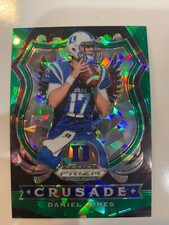 2020 Panini Prizm Draft Football Daniel Jones Green Ice Crusade FOTL Insert /18