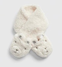 GAP TODDLER GIRL' IVORY FROST WHITE POLAR BEAR SCARF ORG. 19.95 BNWT