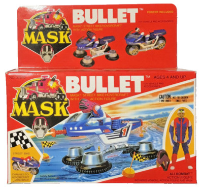 M.A.S.K. Bullet Street Bike Hovercraft Ali Bombay Vintage 1986 Kenner Figur MIB