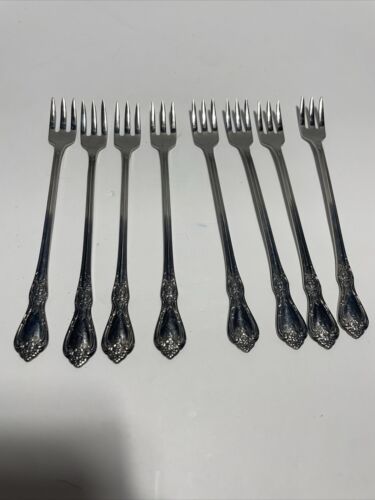 Distinction Deluxe Stainless By Oneida HH Seafood Forks Lot Of 8 - Picture 1 of 3