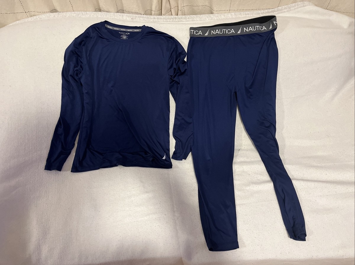 Nautica Mens Thermal OUTDOORS Top and Bottom M Sizes 2pc Set