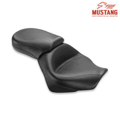 Mustang Wide Touring 17'' Black Two-Piece Seat For 2005-2021 Honda VT750 Aero