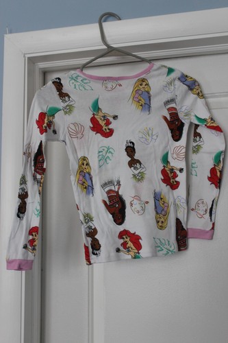 Girl sz10 NWT Tiana Ariel Mohan Snug Fit 2pc pajamas Long Sleeve by Disney - Picture 3 of 5